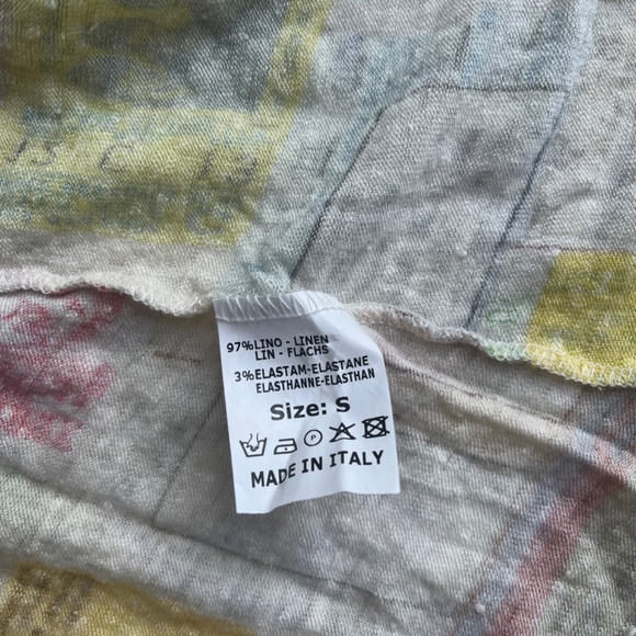 Printed Artwork Blue Label Made In Italy Linen Tickets Posters Tank Top Tee Smal - Picture 14 of 14